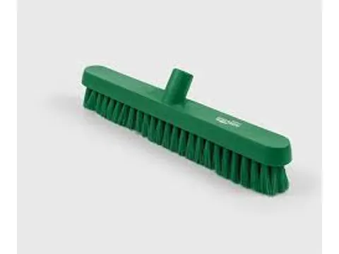 Veegbezem Kunststof 39cm Groen doos 4 stuks