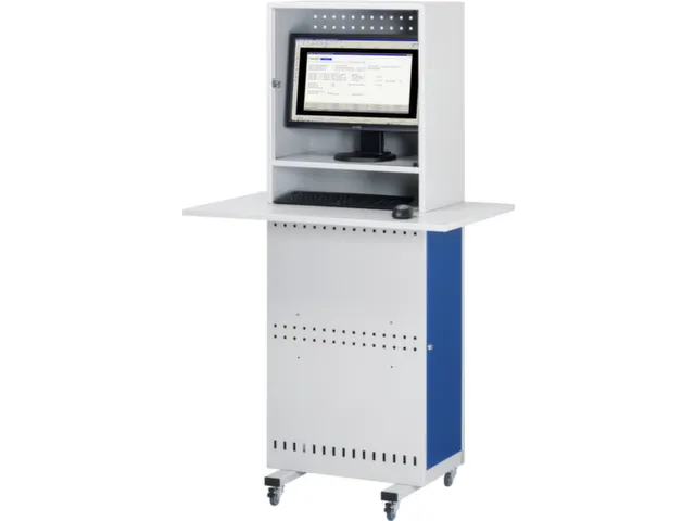 Computerkast 1725x975x610mm Verrijdbaar Werkblad Monitorvak