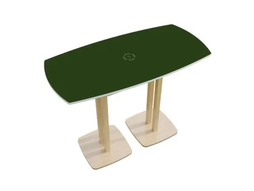 Tonvormige statafel Woody 110x150x75cm Groen Natuur 2 schotelvoeten