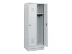 schoollocker,HxBxD 1630x600x500mm,2vak,vak B 300mm,draaigrendel,sokkel