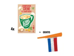 Actie Wk 2026 Nl 4X Cup-A-Soup champignon 21 st + gratis oranje toeter