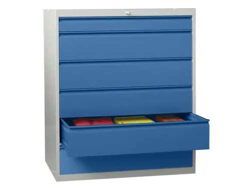 ladekast HxBxD 1200x1023x600mm 6laden slot RAL7035 front RAL5012