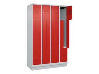 Z-garderobekast,HxBxD 1950x1200x500mm,vak B 150/300mm,cil.-slot,sokkel - 2