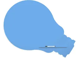 Whiteboard Rocada Skinshape Idea 75x115cm blauw gelakt