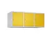 opzetkast,v. locker,3vak.,vak B 400mm,HxBxD 500x1200x500mm