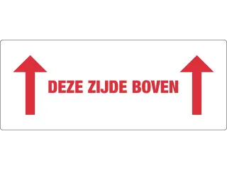 Waarschuwingsetiket deze zijde boven 150mmx60mm 500 stuks - 1