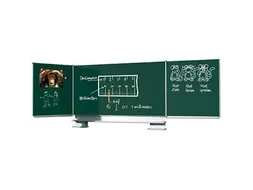 Schoolbord Vijfvlaksbord 120x200cm wandmontage krijtbord groen emaille