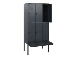 Dubbeldekse dekenkist,HxBxD 1950x900x815mm,3x2vak.,vak B 300mm - 2