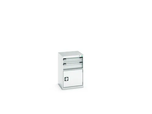 ladekast HxBxD 800x525x525mm 2laden RAL7035 front RAL7035