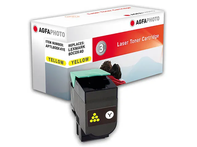 APTL800X4YE AP LEXMARK 80C0X40 CX toner geel rebuilt 4000pagina's
