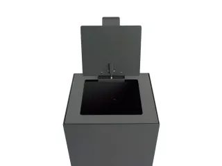 V-Part Top met klepdeksel voor Modulaire Afvalbak 85 en 90 L Grijs - 3
