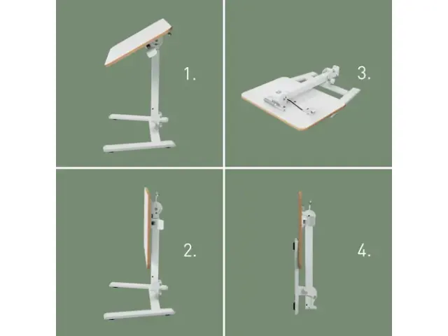 Zit-Sta bureau Leitz ergo compact inklapbaar 460x740x650mm wit