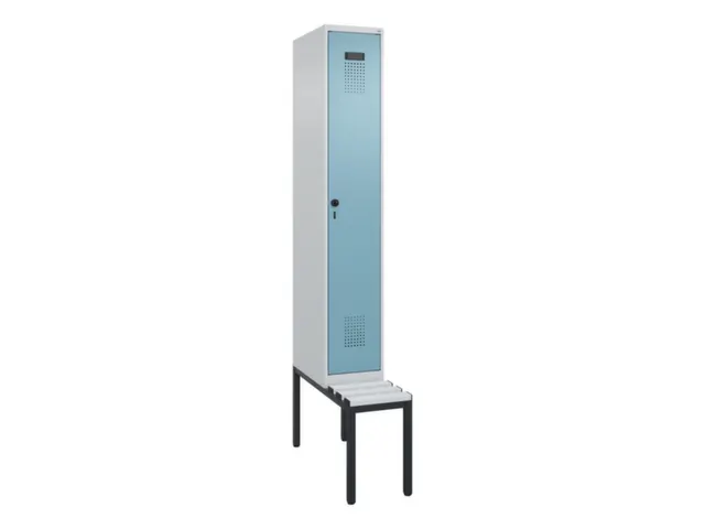 locker met bank,voor scheiding van kleding,HxBxD 2120x300x815mm,1vak