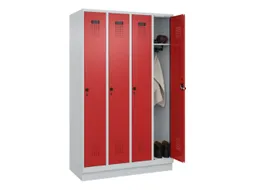 locker,HxBxD 1950x1200x500mm,4vak,vak B 300mm,draaigrendel,sokkel