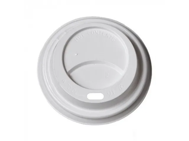 Deksel PS wit 80mm tbv beker 8 OZ_250cc doos 1000st