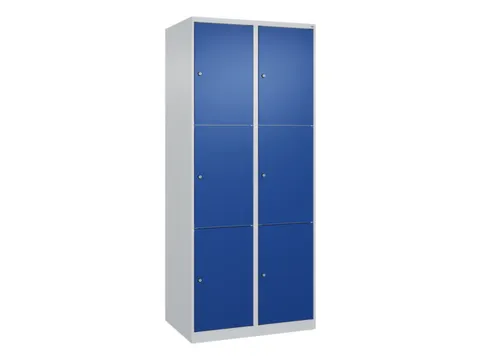 lockerkast,HxBxD 1850x800x500mm,2x3vakken,vak B 400mm,cil.-slot