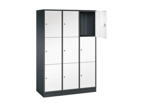 grootvolume-lockersysteem,HxBxD 1950x1220x500mm,3x3vakken,cil.-slot