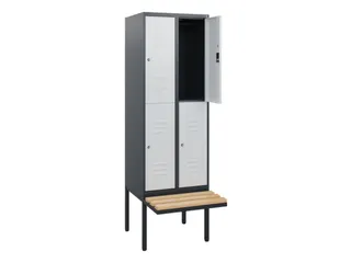 Dubbeldekse dekenkist,HxBxD 1950x600x815mm,2x2vak.,vak B 300mm - 2