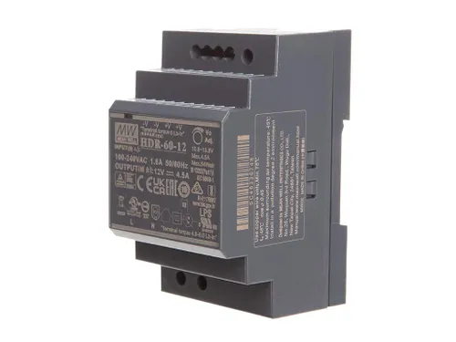 Voeding - 1 Uitgang - 60 W - Din-Railmontage - 12 V 4.5 A - Voor Indus
