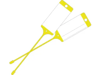 Goederenlabel PP geel blanco gelijnd - 4