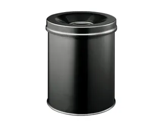 Vlamdovende Papierbak Safe Round 15 Liter Zwart - 1