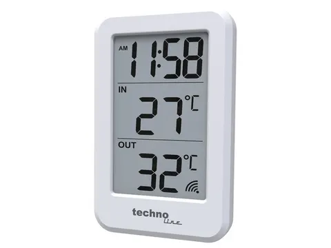 Thermometer Technoline WS 9172 70x110x22mm wit met 1 buitensensor 100m