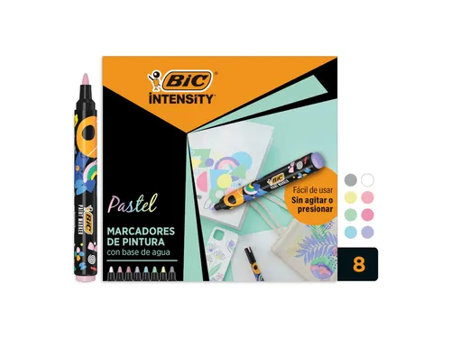 Paintmarker Bic Intensity pastel assorti 8 stuks
