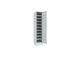 Vakken-/sorteerkast 1850x400x500 1x10 Vakken Sokkel Ral7035 - 3