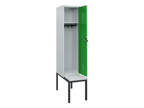 locker met bank,HxBxD 1950x400x815mm,1vak,vak B 400mm,draaigrendel