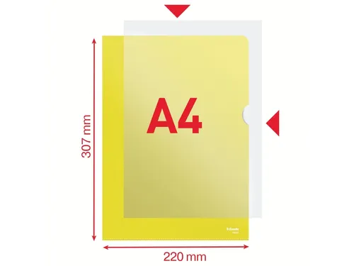 L-map Esselte Standaard A4 Pp Geel 0.11mm