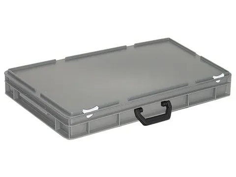 Euronorm Koffer Pe Hxlxb 85x600x400mm 14l 1 Handgreep Grijs