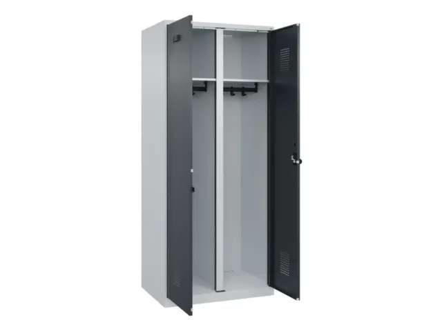 locker voor scheiding van kleding,HxBxD 1850x800x500mm,2vak