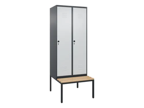 locker voor scheiding van kleding,HxBxD 2120x800x815mm,2vak
