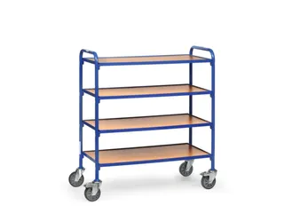 bijzetwagen,draagverm. 250kg,4etage(s),laadvl. LxB 940x470mm,houtetage - 1