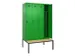 locker met bank,voor scheiding van kleding,HxBxD 2120x1200x815mm,4vak