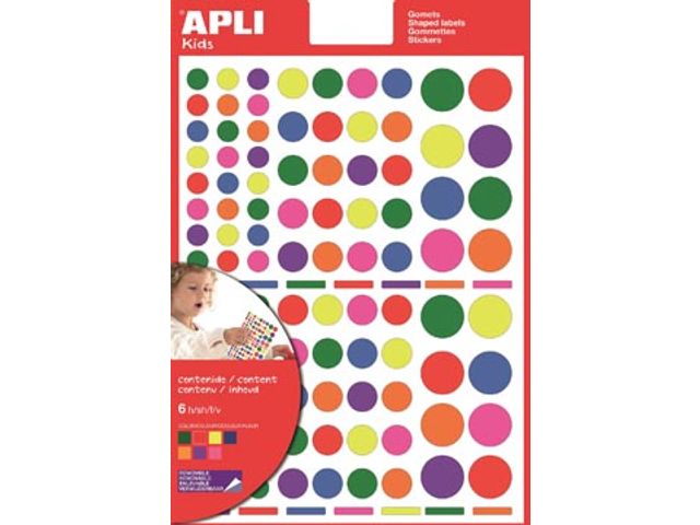 Verwijderbare Sticker Cirkel Assorti,Groottes | ApliLabels.nl