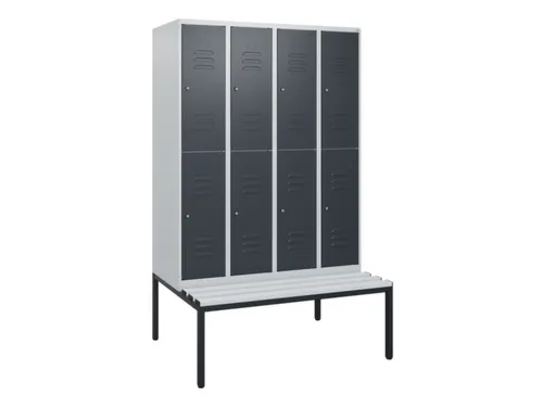 Dubbeldekse dekenkist,HxBxD 1950x1200x815mm,4x2vak.,vak B 300mm