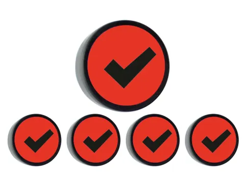 Impressiemagneet Check 35mm Rood