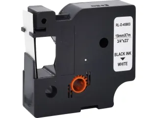DYMO S0720830 45803 D1 tape 19mmx7m zwart op wit - 1