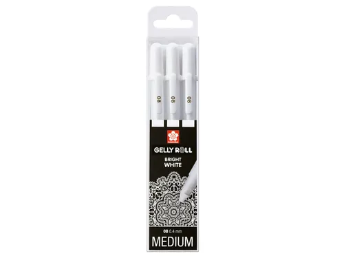 Gelschrijver Sakura Gelly Roll Classic 08 set à 3 stuks wit