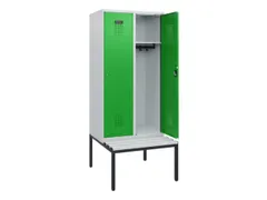 locker met bank,HxBxD 1950x800x815mm,2vak,vak B 400mm,cilinderslot