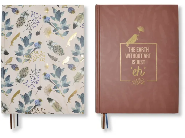 Notitieboek A5 Natural Beauty krimp van 2 stuks. Blanco, 120 pagina's