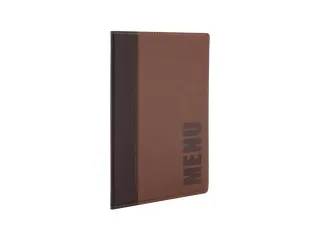 Menukaart Securit Trendy A5 2 tas bruin lederlook - 2