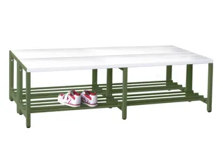 dubbele zitbank,HxLxD 430x1500x740mm,onderstel RAL6011 - 2