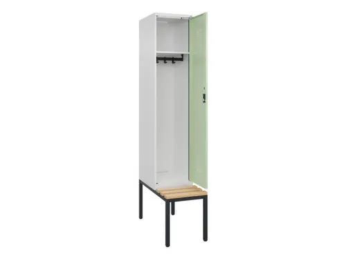 locker met bank,HxBxD 2120x400x815mm,1vak,vak B 400mm,cilinderslot