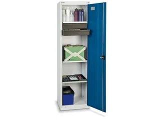 Materiaalkast 1800x500x500mm 3legborden Uitschuifbaar 2laden Ral5010 - 2