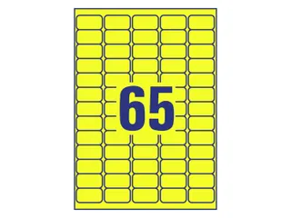 Gekleurde Etiketten Avery Zweckform 38.1x21.2mm Geel 1300 stuks - 3