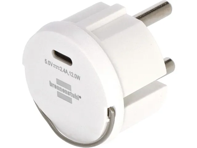 Brennenstuhl Stopcontactadapter USB C 2.4A Wit