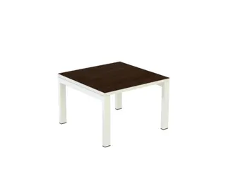 bijzettafel HxBxD 400x600x600mm vierkant wenge 4voeten wit vierkante b - 1