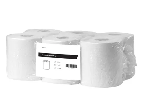 Poetsrol Midi Recycled 2-laags 18,5cm 6x140 meter in folie